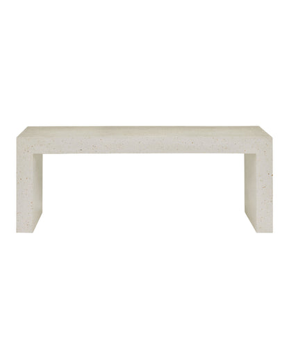 Carson Ivory Terrazzo Bench