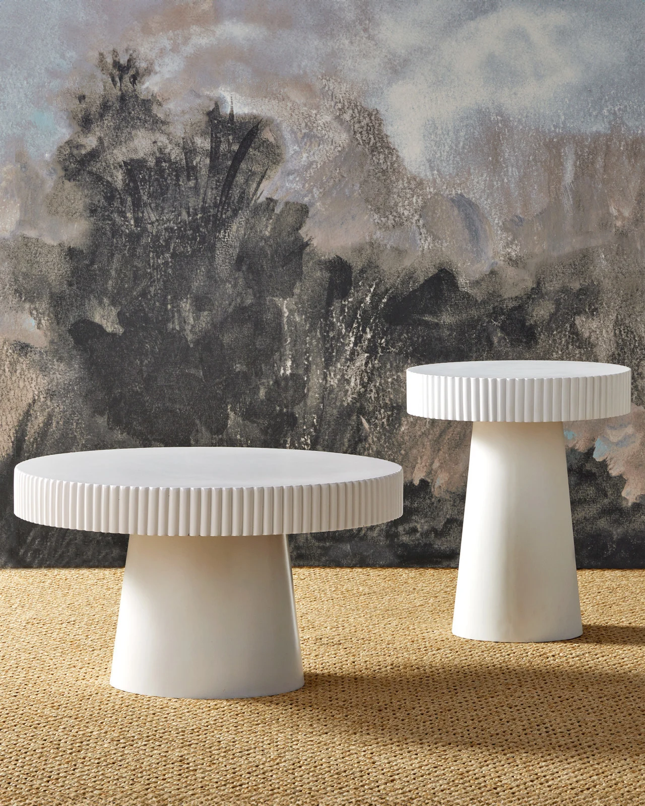 Harlow White Concrete Cocktail Table