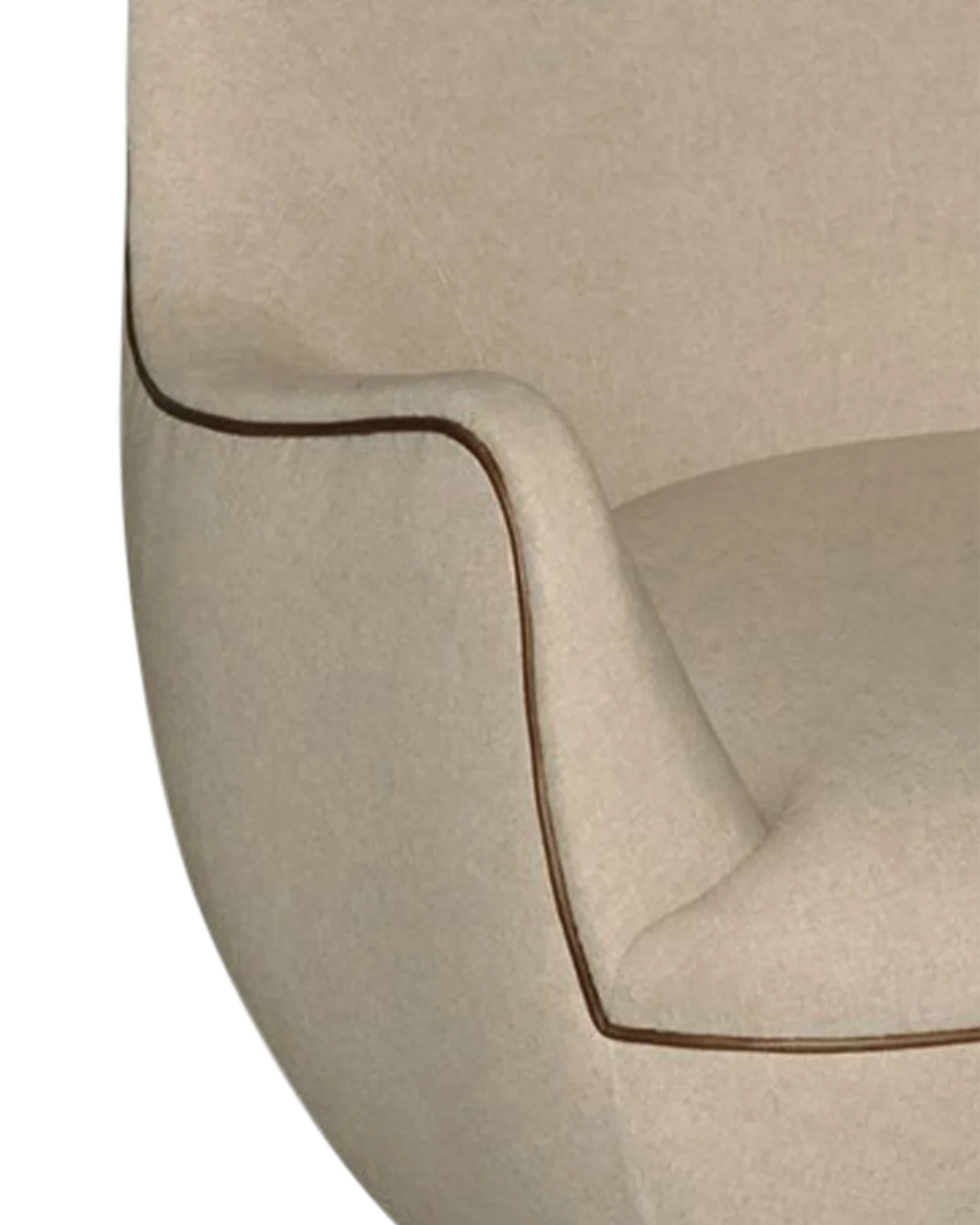 Brene Walnut Swivel Armchair | Felton Oatmeal