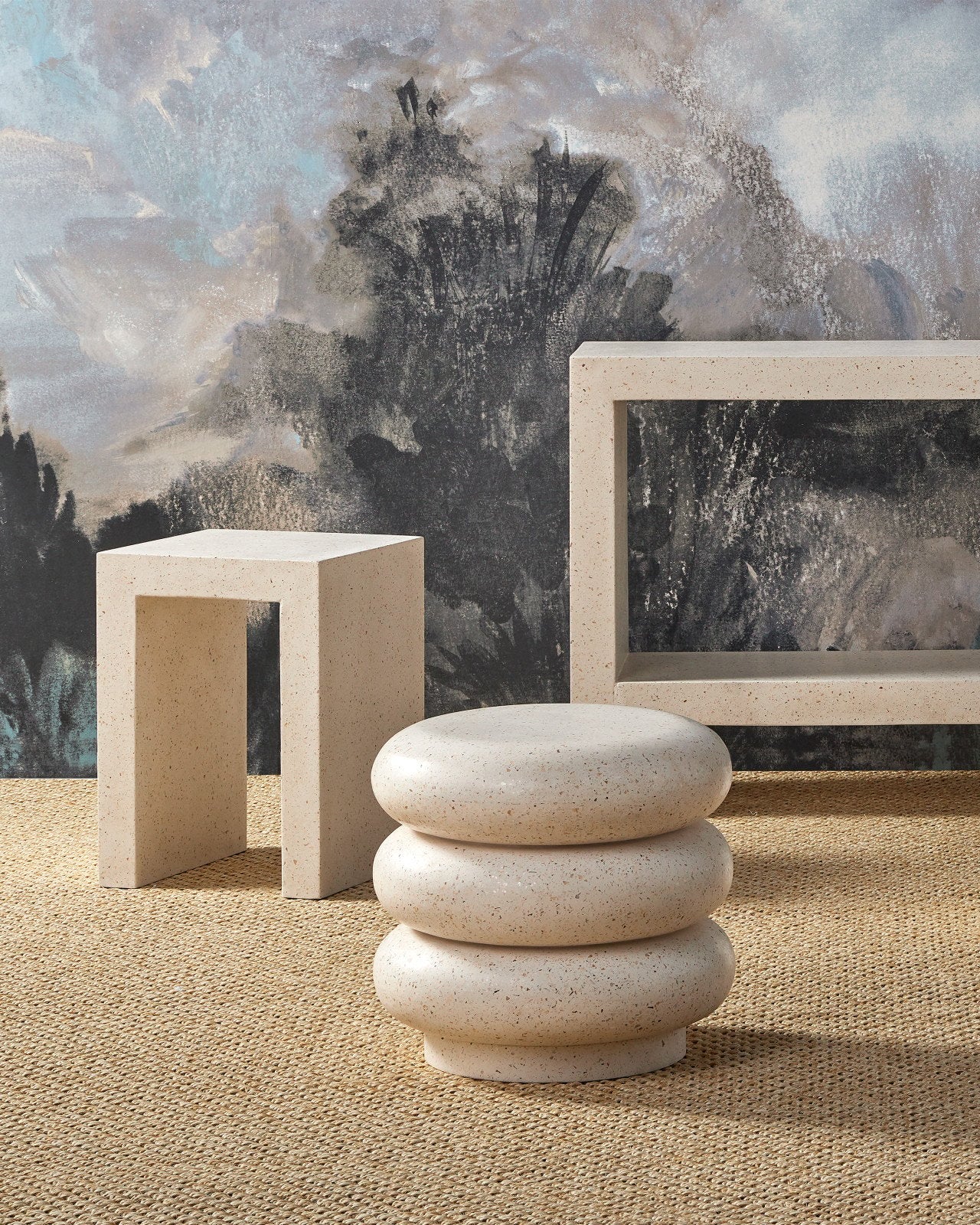 Carson Ivory Terrazzo Accent Table