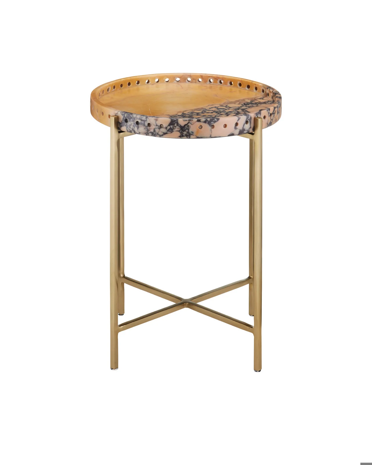 Freya Purple Breccia Accent Table